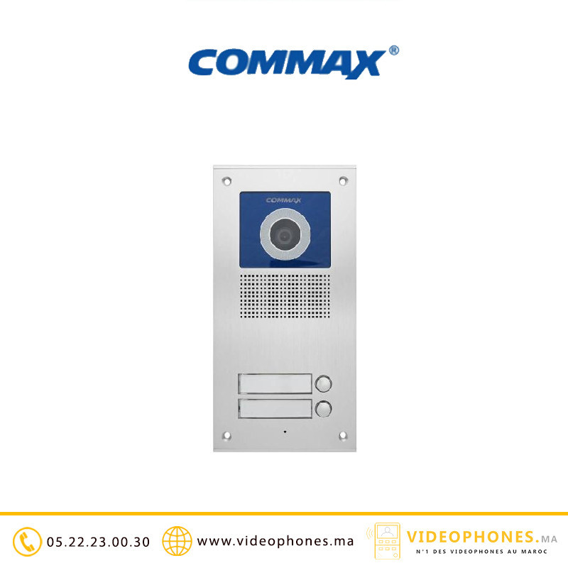 Platine de rue vidéophone COMMAX 2 postes DRC-2UC Casablanca Maroc
