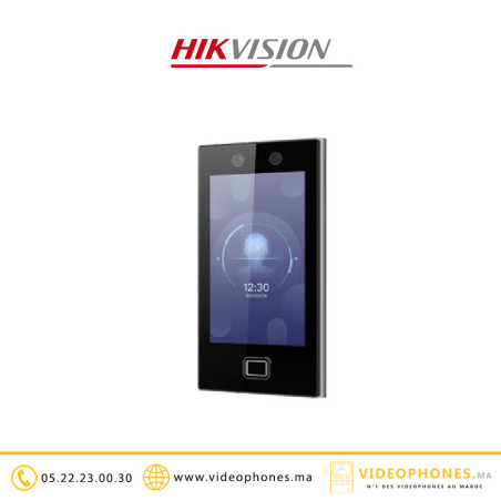 Pointeuse contrôle d'accès HIKVISION avec reconnaissance faciale, empreintes & cartes DS-K1T670MFWX Casablanca Maroc