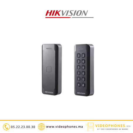 Lecteur de Badge EM Wiegand IP65 hikvision DS-K1802E Casablanca Maroc