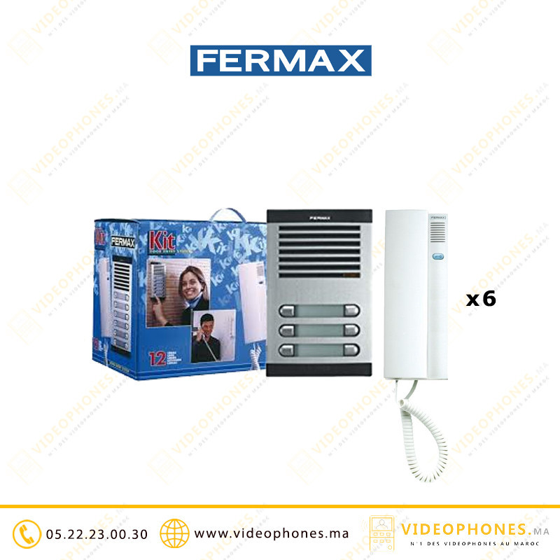 Kit interphone Fermax 6 poste FERMAX-6206 Casablanca Maroc