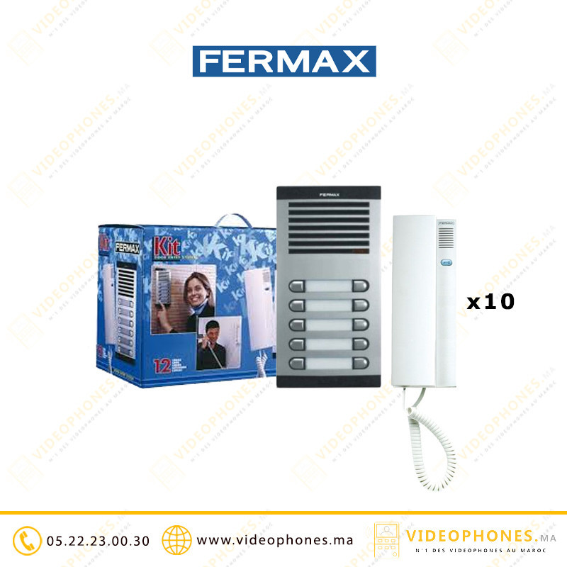 Kit interphone Fermax 10 poste FERMAX-6210 Casablanca Maroc
