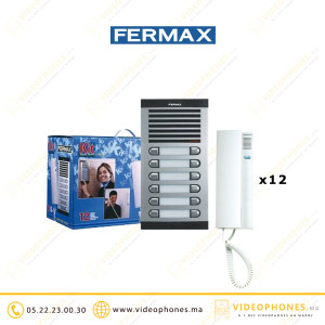 Kit interphone Fermax 12 postes FERMAX-6212 Casablanca Maroc