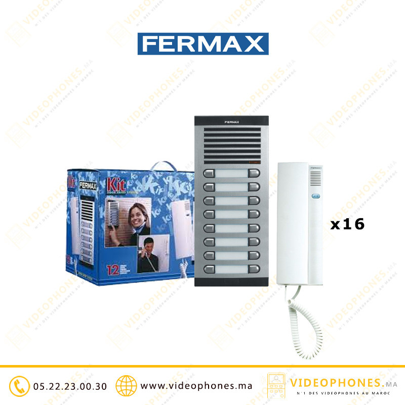 Kit interphone Fermax 16 postes FERMAX-6216 Casablanca Maroc