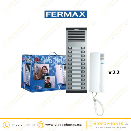 Kit interphone Fermax 22 postes FERMAX-6222 Casablanca Maroc