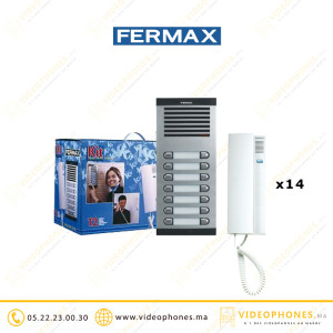 Kit interphone Fermax 14 postes FERMAX-6214 Casablanca Maroc