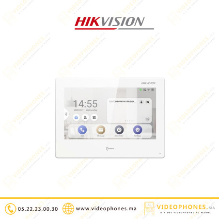 Moniteur vidéophone HIKVISION écran TFT 7" DS-KH9310-WTE1 Casablanca Maroc