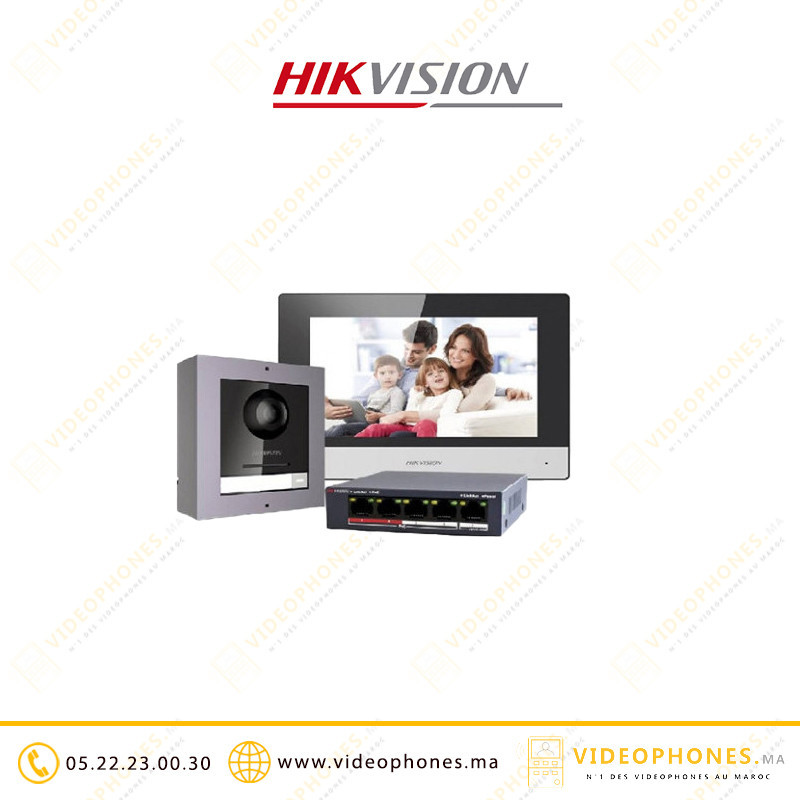 KIT vidéophone IP Hikvision DS-KIS602 DS-KD8003-IME1/DS-KH6320-WTE1 Casablanca Maroc