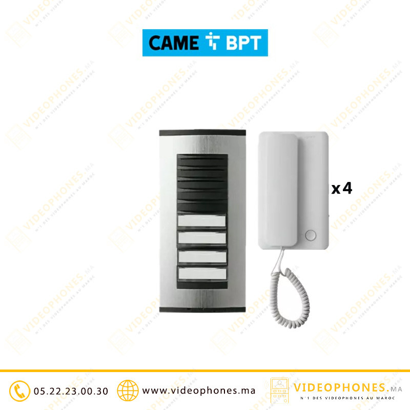 Kit interphone BPT 4 postes Agata audio Casablanca Maroc