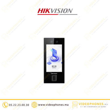 Pointeuse contrôle d'accès hikvision avec reconnaissance faciale, empreintes & cartes DS-K1T344MBFWX-E1 Casablanca Maroc