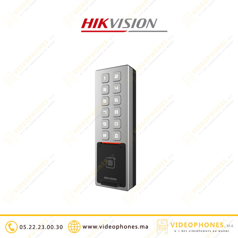 Pointeuse contrôle d'accès HIKVISION avec  empreintes & cartes IP65 DS-K1T805MBFWX Casablanca Maroc