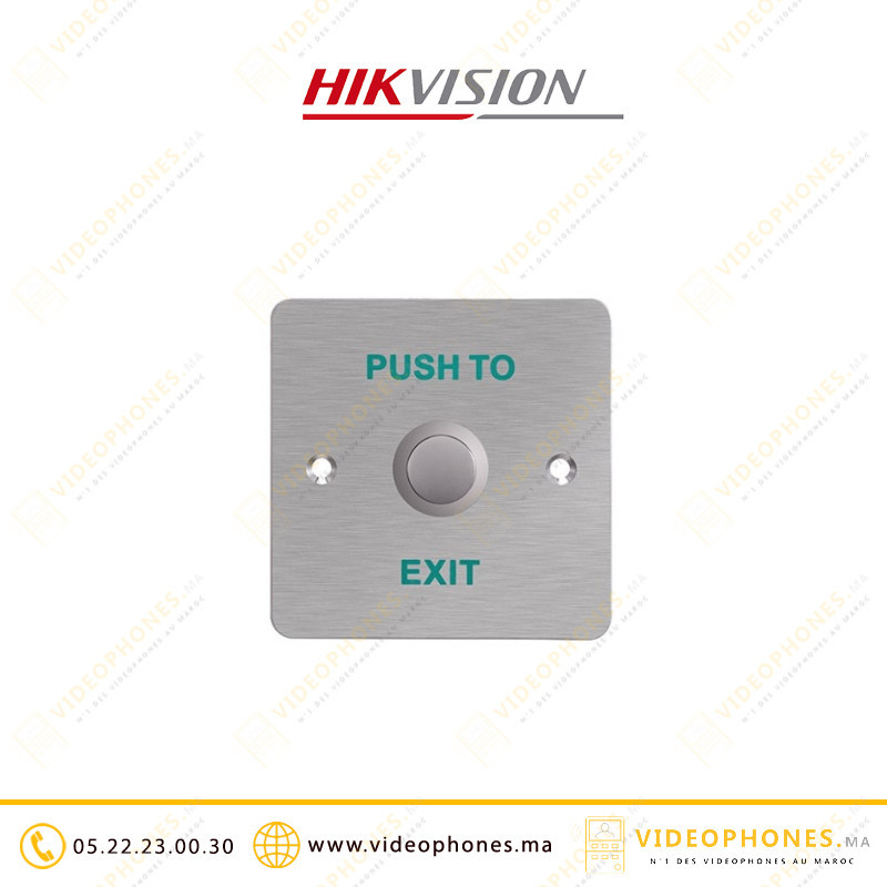 Bouton de sortie métal Hikvision DS-K7P01 Casablanca Maroc