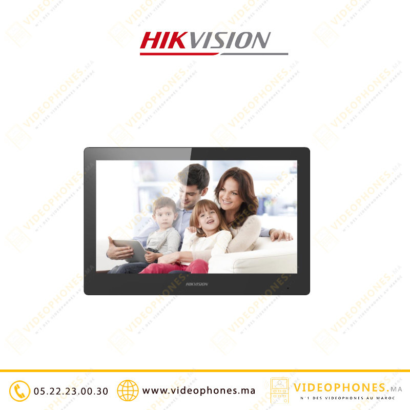 Moniteur vidéophone HIKVISION écran TFT 10" Wi-Fi DS-KH8520-WTE1 Casablanca Maroc