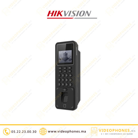Pointeuse contrôle d'accès HIKVISION avec reconnaissance faciale, empreintes & cartes DS-K1T808MFWX Casablanca Maroc