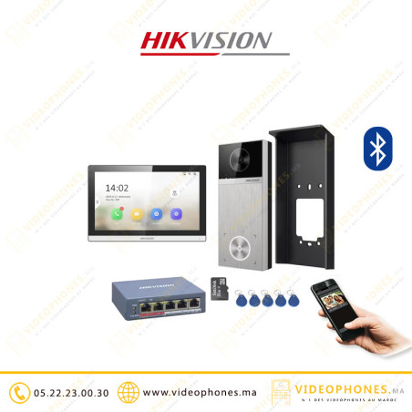 KIT vidéophone IP Hikvision 4MP avec switch POE DS-KIS611-S Casablanca Maroc