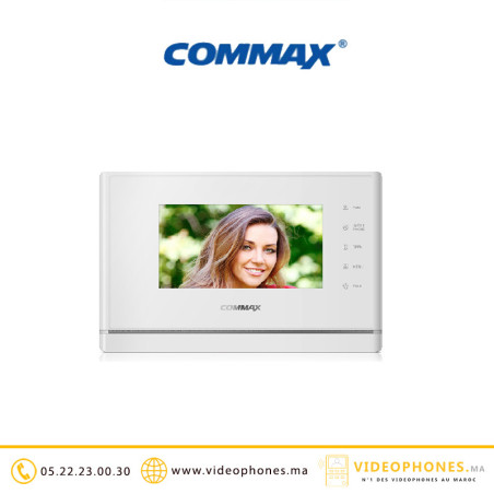 Moniteur vidéophone COMMAX écran LCD 7" blanc CDV-70Y Casablanca Maroc