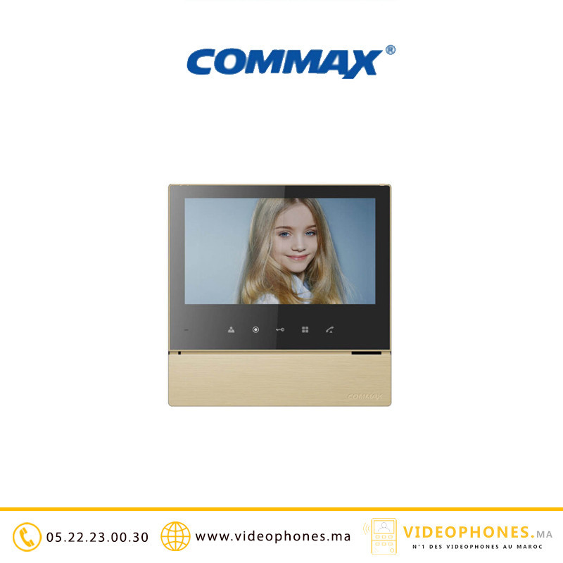 Moniteur vidéophone COMMAX écran LCD 7" Gold CDV-70H2G Casablanca Maroc
