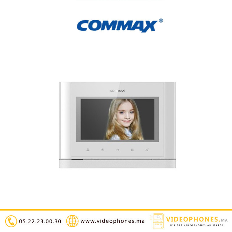 Moniteur vidéophone COMMAX TFT LCD 7'' Blanc CDV-77MBL Casablanca Maroc